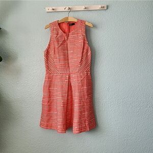Gap linen cotton blend side pockets stripe dress